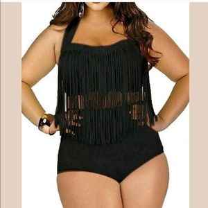 Spring Fever fringe high waist 2 piece